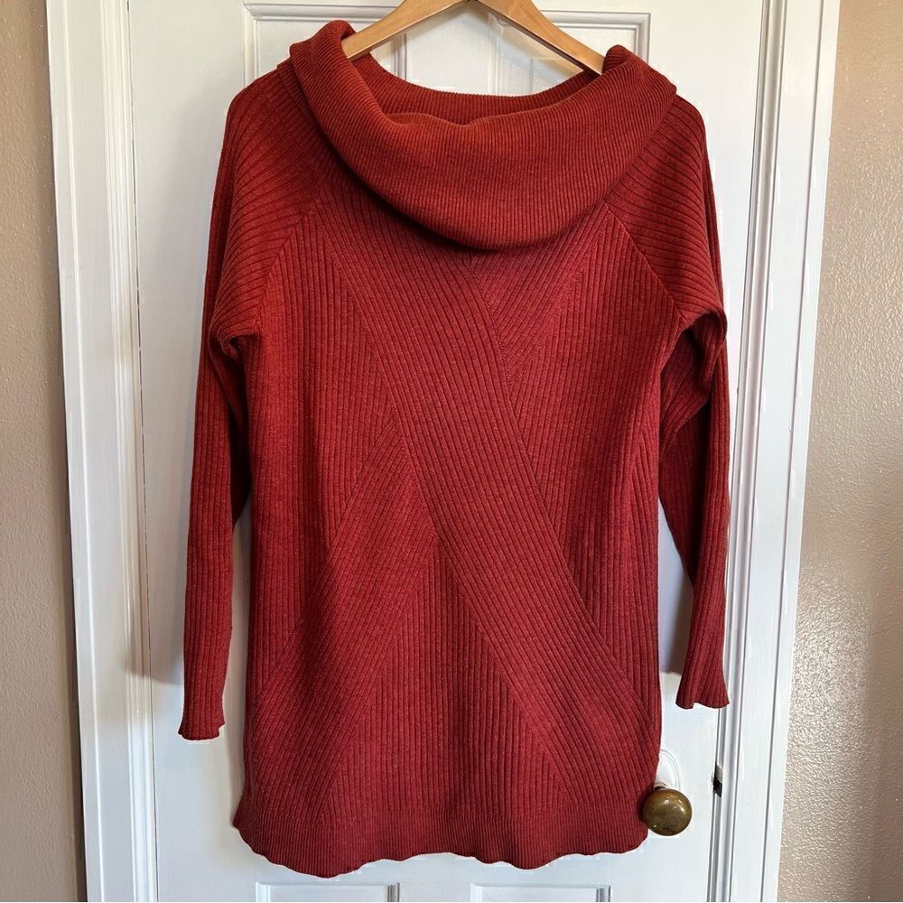 Lane Bryant cowl neck red/orange sweater